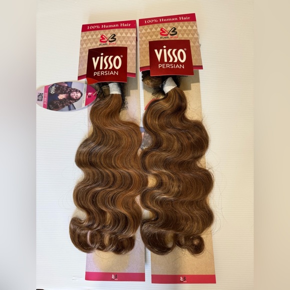 BOBBI BOSS | 100% Human hair 18 in body Wave Hair Extensions 2 Bundles P4/27/30 - Picture 1 of 7